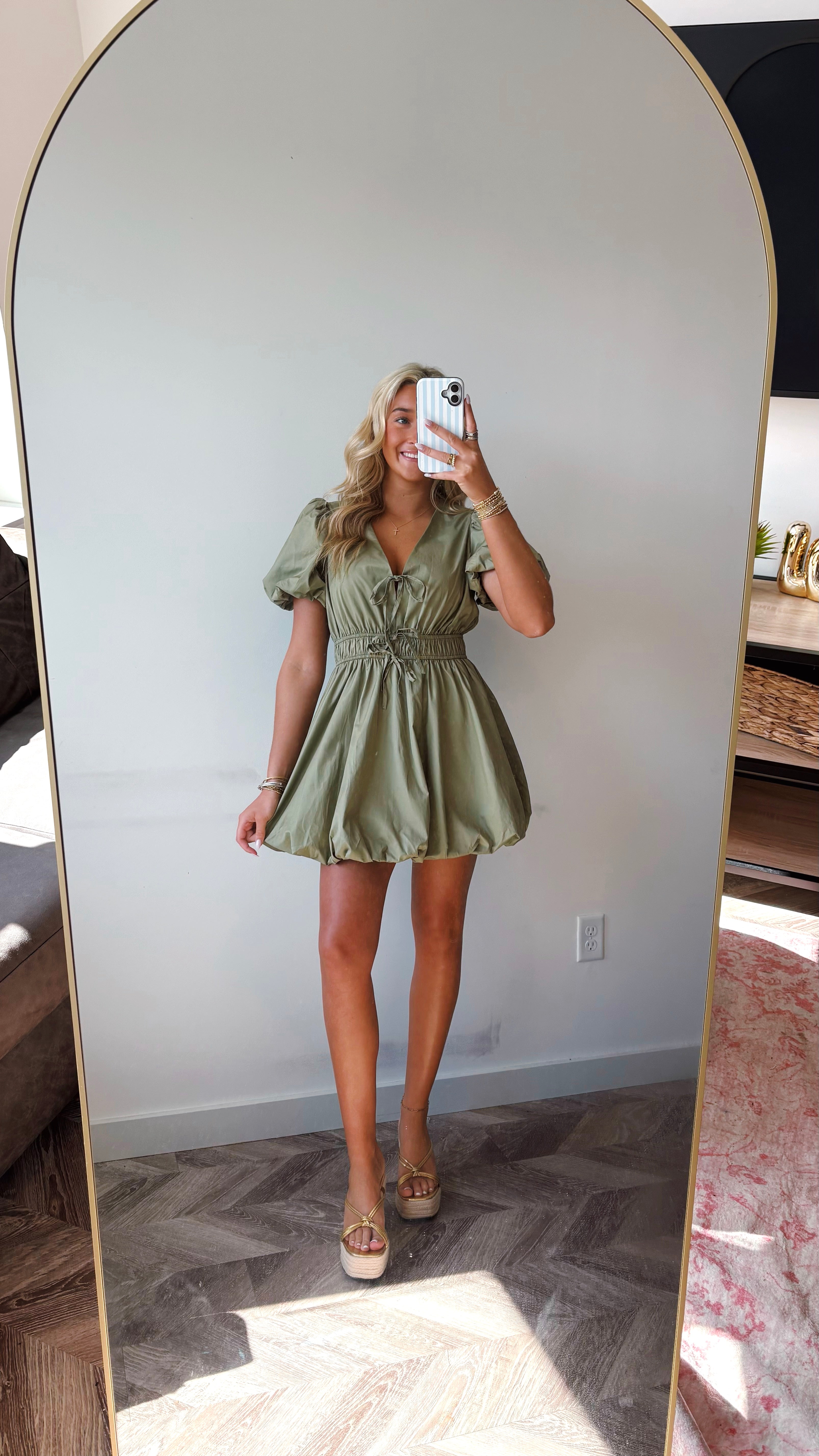 Olive Darling Mini Bubble Dress