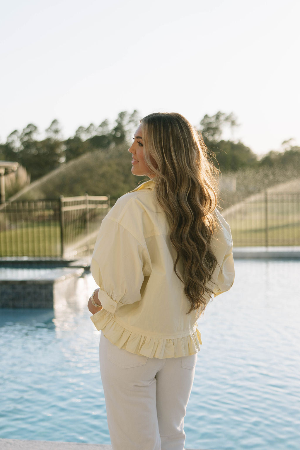 The Poplin Puff Sleeve Top - Butter Yellow