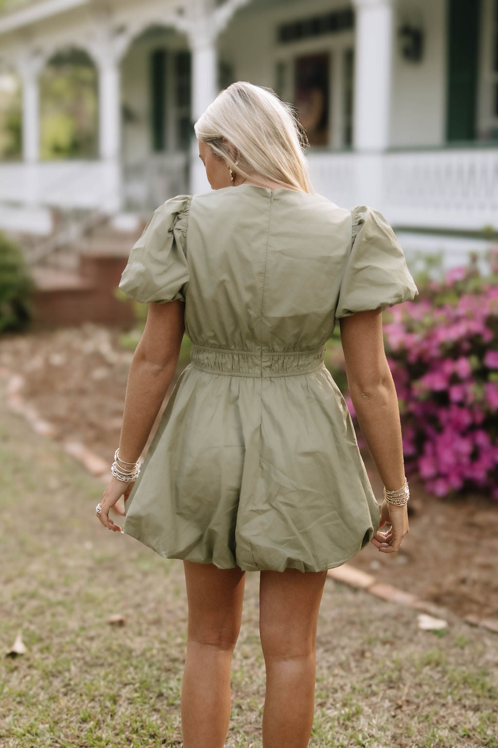 Olive Darling Mini Bubble Dress
